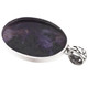 925 Sterling Silver Charoite Sterling Pendant, 1 3/4"