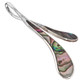 925 Silver New Zealand Paua Abalone Shell Petal Sterling Pendant, 1 3/4"