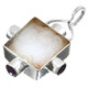 925 Silver Agate Druzy Drusy Amethyst Sterling Pendant, 1 13/16"