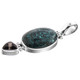 925 Silver Turquoise Smokey Quartz Sterling Pendant, 1 13/16"