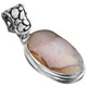 925 Silver Agate Druzy Drusy Sterling Pendant, 1 9/16"