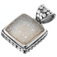 925 Silver Agate Druzy Drusy Sterling Pendant, 1 1/8"