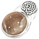 925 Silver Natural Agate Druzy Drusy Sterling Pendant, 1 3/16"