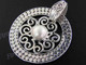 2" 925 Silver White Mabe Pendant