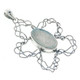 925 Silver Blue Agate Druzy Drusy Sterling Pendant, 2 1/4"