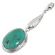 925 Silver Genuine Turquoise Sterling Pendant, 2 1/16"