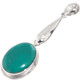 925 Silver Genuine Turquoise Sterling Pendant, 2 1/16"