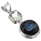 925 Silver Druzy Drusy Green Amethyst Sterling Pendant, 1 3/4"