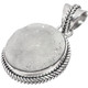 925 Silver Round Sparkling Agate Druzy Drusy Sterling Pendant, 1 3/16"