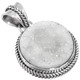 925 Silver Round Sparkling Agate Druzy Drusy Sterling Pendant, 1 3/16"