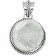 925 Silver Round Sparkling Agate Druzy Drusy Sterling Pendant, 1 3/16"
