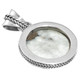 925 Silver Round Sparkling Agate Druzy Drusy Sterling Pendant, 1 3/16"