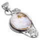 925 Silver Agate Druzy Drusy Sterling Pendant, 1 3/4"