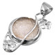 925 Silver Agate Druzy Drusy Sterling Pendant, 1 3/4"