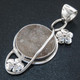 925 Silver Agate Druzy Drusy Sterling Pendant, 1 3/4"