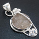 925 Silver Agate Druzy Drusy Sterling Pendant, 1 3/4"
