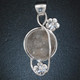 925 Silver Agate Druzy Drusy Sterling Pendant, 1 3/4"