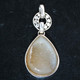 925 Silver Agate Druzy Drusy Sterling Pendant, 1 3/8"