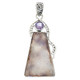 925 Silver Sale Agate Druzy Drusy Amethyst Sterling Pendant, ! 2 1/16"