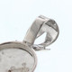 925 Silver Agate Druzy Drusy Sterling Pendant, 15/16"