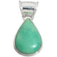 925 Silver Teardrop Natural Turquoise Sterling Pendant, 1 5/8"