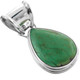 925 Silver Teardrop Natural Turquoise Sterling Pendant, 1 5/8"