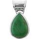 925 Silver Teardrop Natural Turquoise Sterling Pendant, 1 5/8"