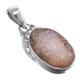 925 Silver Agate Druzy Drusy Sterling Pendant, 1 5/16"