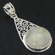 925 Silver Agate Druzy Drusy Sterling Pendant, 1 7/8"