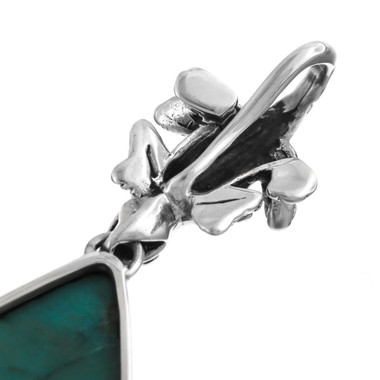 925 Sterling Silver Turquoise Sterling Pendant, 2 1/16"