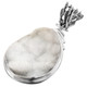 925 Silver Teardrop Agate Druzy Drusy Sterling Pendant, 1 11/16"