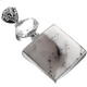 925 Silver Dendrite Natural Opal White Quartz Pendant, 2 5/8"