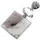 925 Silver Dendrite Natural Opal White Quartz Pendant, 2 5/8"