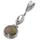 925 Silver Green Amethyst Biwa Sterling Pendant, 1 7/8"