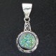 925 Silver Agate Druzy Drusy Sterling Pendant, 1 7/16"