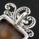 925 Silver Agate Druzy Drusy Sterling Pendant, 1 1/16"