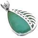 925 Silver Teardrop Turquoise Sterling Pendant, 2 3/16"