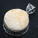 Sale! 925 Silver Sparkllng Round Agate Druzy Drusy Sterling Pendant, 1 3/8"