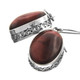 925 Silver Exquisite Jasper Sterling Earrings, 3/4"