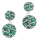 925 Silver Turquoise Sterling Post Earrings, 1 3/16"