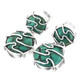 925 Silver Turquoise Sterling Post Earrings, 1 3/16"
