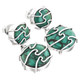 925 Silver Turquoise Sterling Post Earrings, 1 3/16"