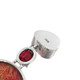 925 Silver Big Red Coral Garnet Sterling Pendant, 3"