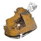 925 Silver Sparkling Titanium Gold Mexican Geode Sterling Pendant