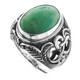 925 Silver Exquisite Celtic Oval Turquoise Sterling Sz 8 Ring
