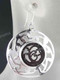 1 3/4" 925 Silver Coconut Wood Carved Shell French Wires Earrings