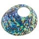 Lusterous New Zealand Paua Abalone Shell Pendant, 3 1/8"