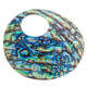 Lusterous New Zealand Paua Abalone Shell Pendant, 3 1/8"