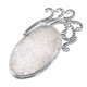 925 Silver Adorable Natural Druzy Drusy Sterling Pendant, 2 1/8"