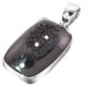 925 Silver Black Titanium Druzy Drusy Sterling Pendant, 1 1/4"